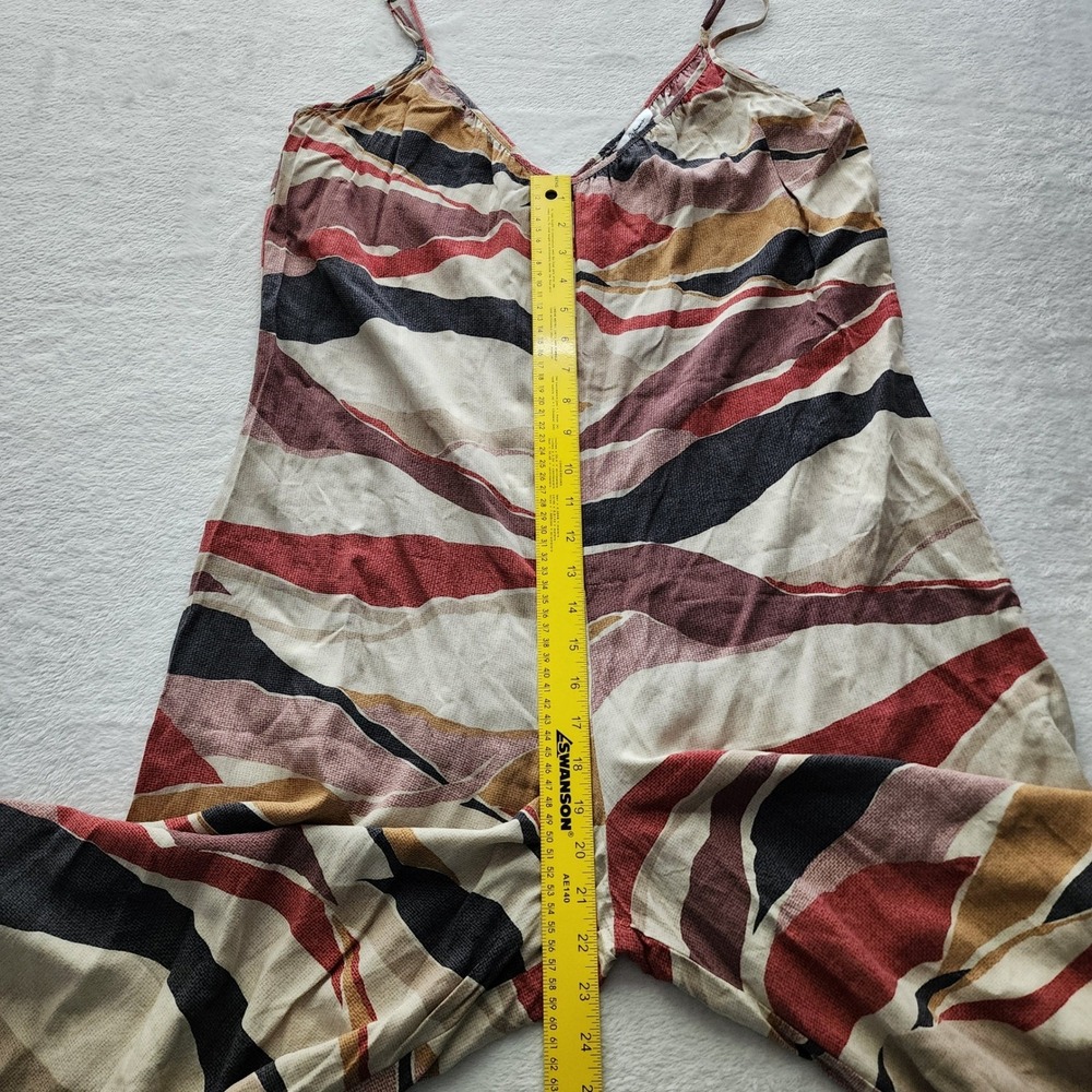 Reitmans Jumpsuit Womens Small Multicolor Abstract Wide Leg Summer Romper Artsy - Picture 11 of 16